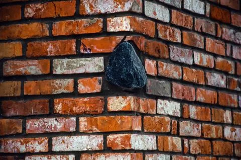Brick wall with red brick, red brick background. Stock Photos