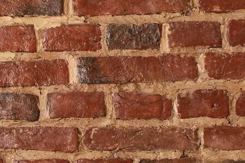Brick wall with red brick texture for background. Stock Photos
