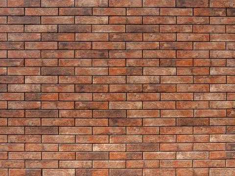 Brick wall with red bricks. Background. Stock Photos