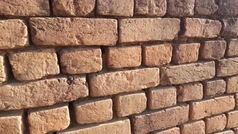 Brick wall of red color. Stock Footage 149885378