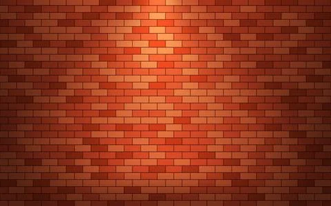 Brick wall red. Grunge bricks background. Blocks texture with light effect .. Stock Illustration
