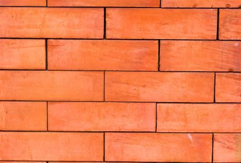 Brick wall with red old wall Foto stock