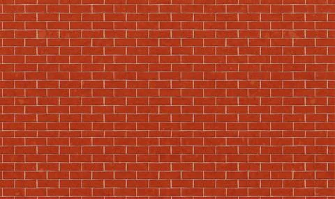 Brick wall, Red orange bricks wall texture background for graphic design, Vector Stock Illustration