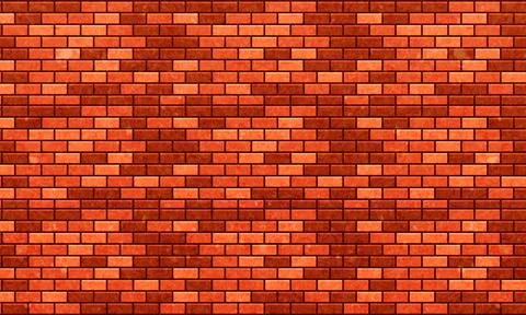 Brick wall, Red orange bricks wall texture background for graphic design, Vector Stock Illustration