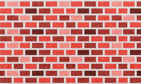 Brick wall, Red orange bricks wall texture background for graphic design, Vector イラスト素材