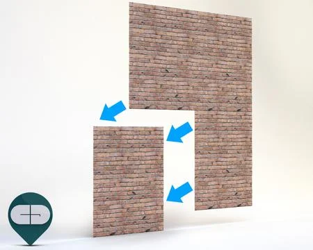 Brick wall repeatable 3D Model
