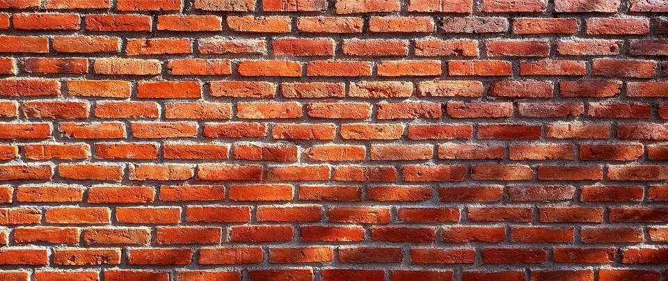 Brick wall. Rustic old brick wall texture for brickwork background design, .. Stock Photos