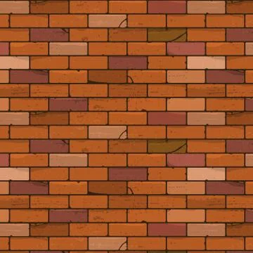 Brick wall seamless background Stock Illustration
