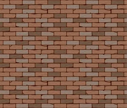 Brick wall seamless background or texture. Vector illustration Stock Illustration