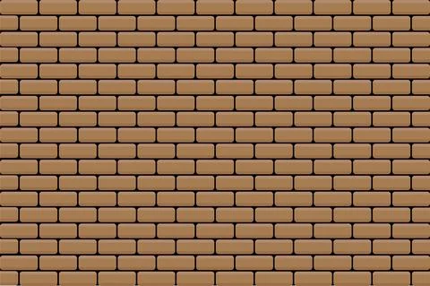 Brick wall seamless background. Vector textured pattern イラスト素材