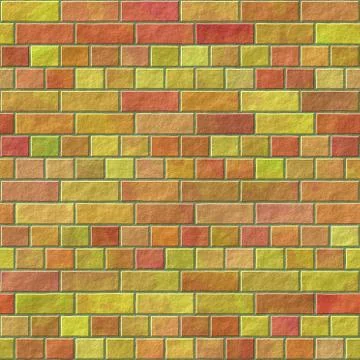 Brick wall seamless generated hires texture Stock Illustration