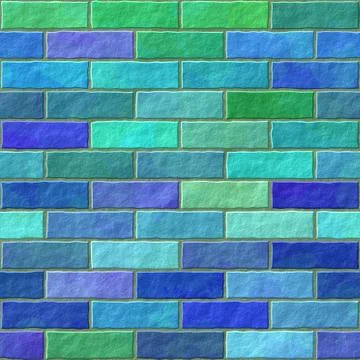 Brick wall seamless generated hires texture Stock Illustration