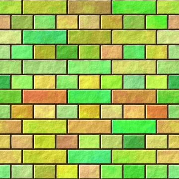 Brick wall seamless generated hires texture Stock Illustration