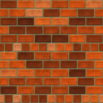 Brick wall seamless generated texture Stock Illustration