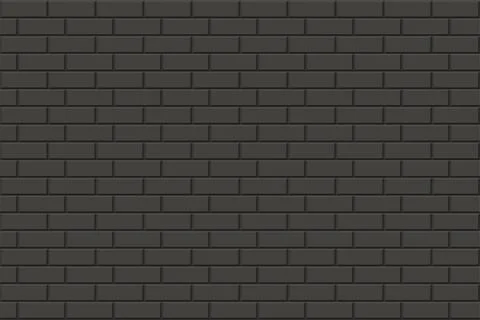 Brick wall seamless geometric pattern. Dark repeatable stone texture. Endless Stock Illustration