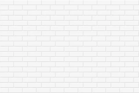 Brick wall seamless geometric texture. White design - simple vector background Illustrazione stock