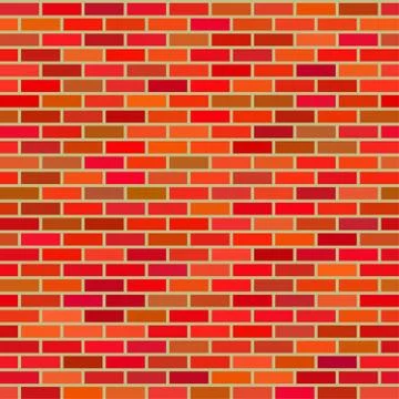 Brick wall, seamless Stock Illustration