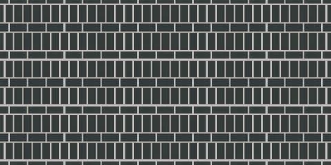 Brick wall seamless pattern. Architecture construction background. Black Illustrazione stock
