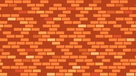 Brick wall seamless pattern. Brown brickwork repeating texture. Bricks masonry 스톡 일러스트