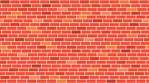 Brick wall seamless pattern. Brown brickwork repeating texture. Bricks masonry Stock Illustration