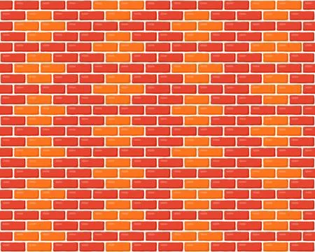 Brick wall seamless pattern. Brown decorative brickwork repeating texture Stock Illustration