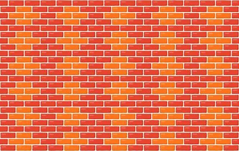 Brick wall seamless pattern. Brown decorative brickwork repeating texture Stock Illustration