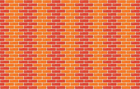 Brick wall seamless pattern. Brown decorative brickwork repeating texture Stock Illustration