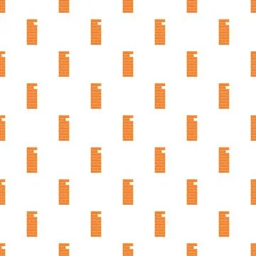 Brick wall seamless pattern building construction material Stock Illustration