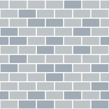Brick wall seamless pattern, grey background Illustrazione stock