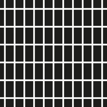 Brick wall seamless pattern. Simple tile background. Black and white repeatable Stock Illustration