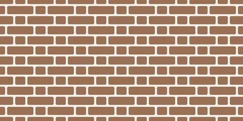 Brick wall seamless pattern. Simple endless architecture background. Brown Illustrazione stock