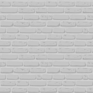 Brick wall Seamless texture. Continuous loop background. Cartoon style flat and Stock Illustration