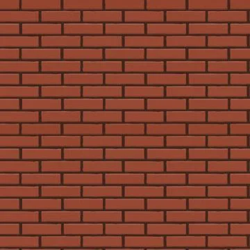 Brick Wall Seamless Vector Illustration Background Stock Illustration