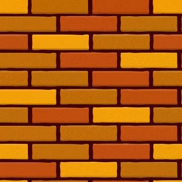 Brick Wall Seamless Vector Illustration Background Stock Illustration