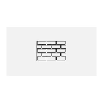Brick wall section construction line art illustration Stock Illustration
