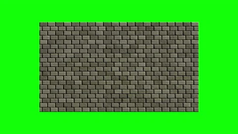 Brick wall shatter loop animation Stock Footage 146307747