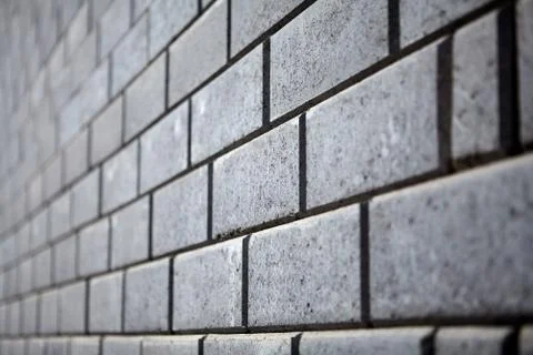 Brick wall side view with shallow depth of field. Foto stock