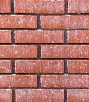 Brick Wall with Snow. Stock Photos