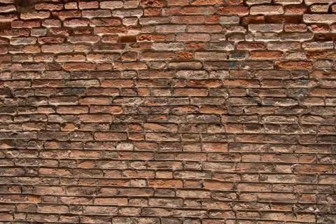 Brick wall structure of an old house Stock Photos