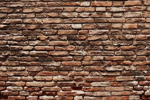 Brick wall structure of an old house Stock Photos