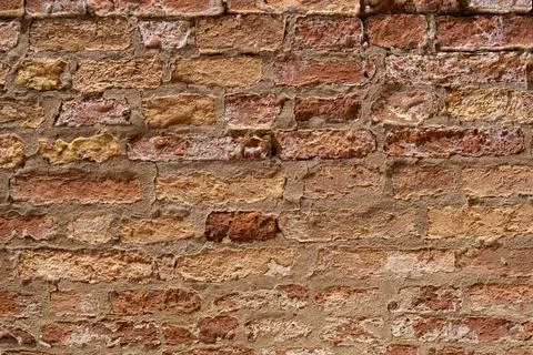 Brick wall structure of an old house Foto stock