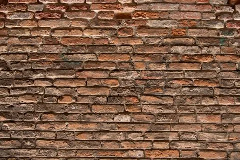 Brick wall structure of an old house Stock Photos