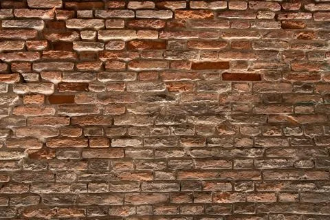 Brick wall structure of an old house Stock Photos