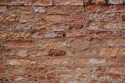 Brick wall structure of an old house Stock Photos