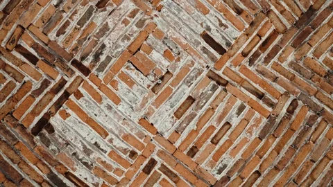 Brick wall surface forming abstract pattern Stock Footage 346949432
