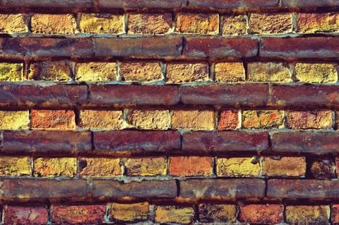 Brick wall texture (abstract background, vintage, grunge - concept) Stock Photos