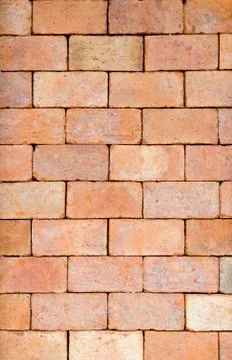 Brick wall texture and red brick background with copy space Stock Photos