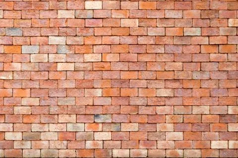Brick wall texture and red brick background with copy space Stock Photos
