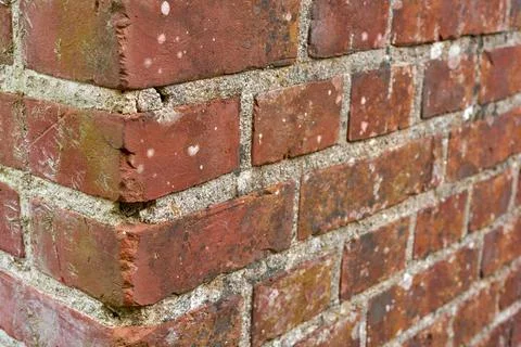 Brick wall, texture and stone architecture on building for city, concrete a.. Fotos de archivo