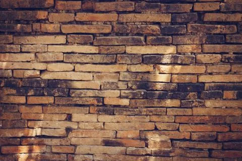 Brick wall texture background with copy space Stock Photos